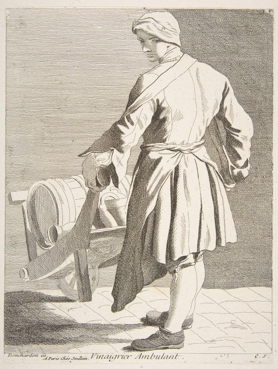 Vaeltava etikkamyyjä, 1738. tekijältä Anne Claude Philippe de Caylus