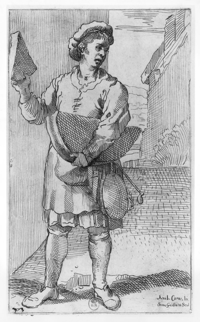 Parmesan-juuston myyjä tekijältä Annibale Carracci