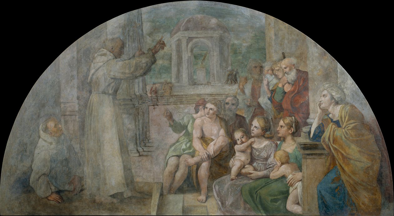 Pyhä Didacus saarnaa tekijältä Annibale Carracci