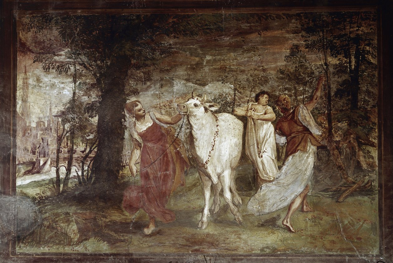 Europa johtava Jupiter (Fresko tekijältä Annibale Carracci