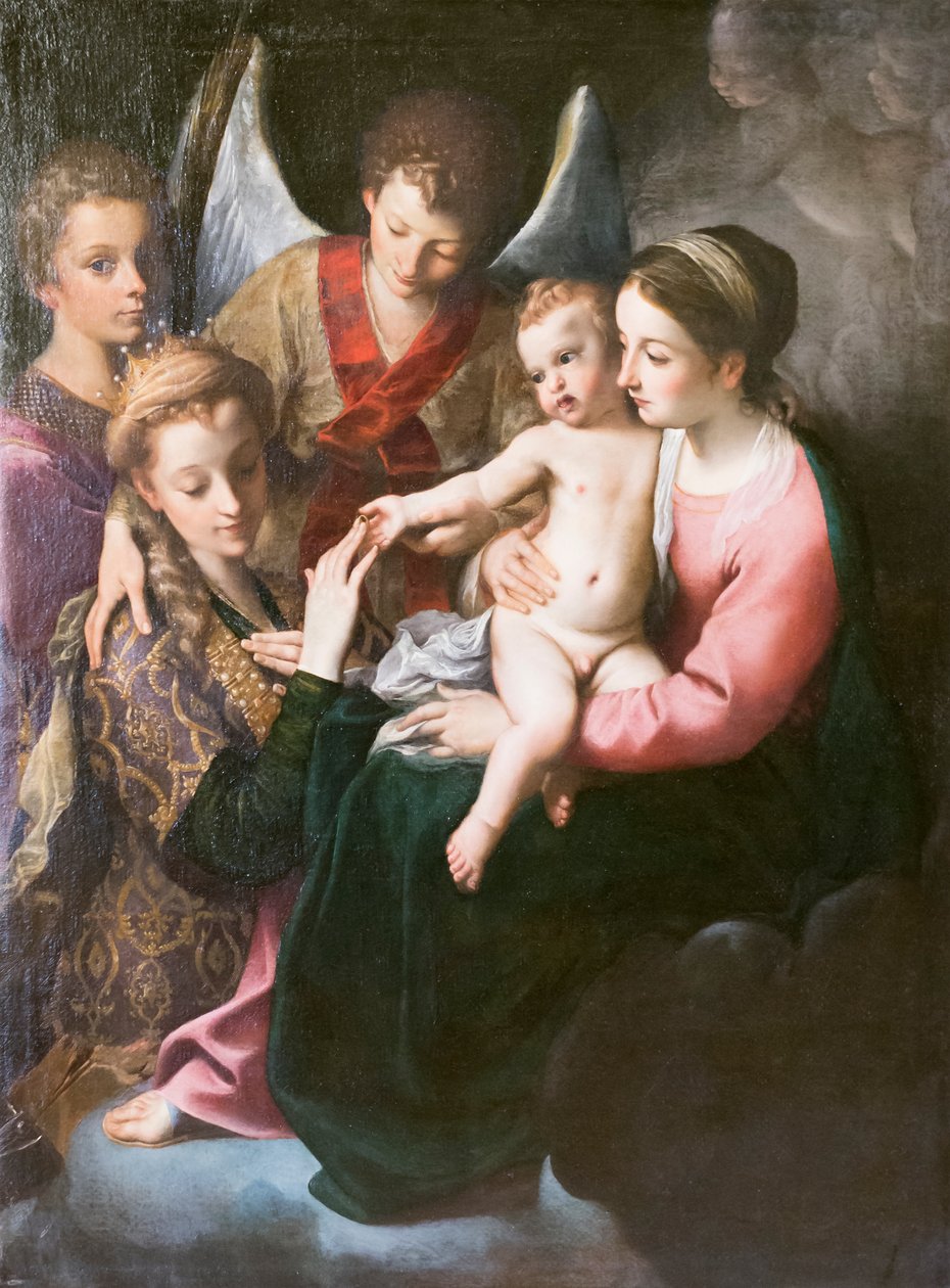Pyhän Katariinan mystiset häät tekijältä Annibale Carracci