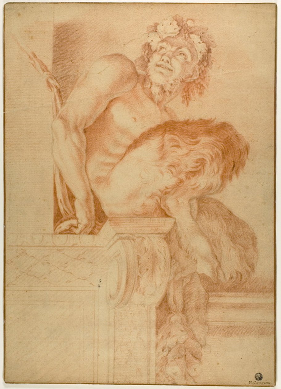 Istuva Satyr tekijältä Annibale Carracci