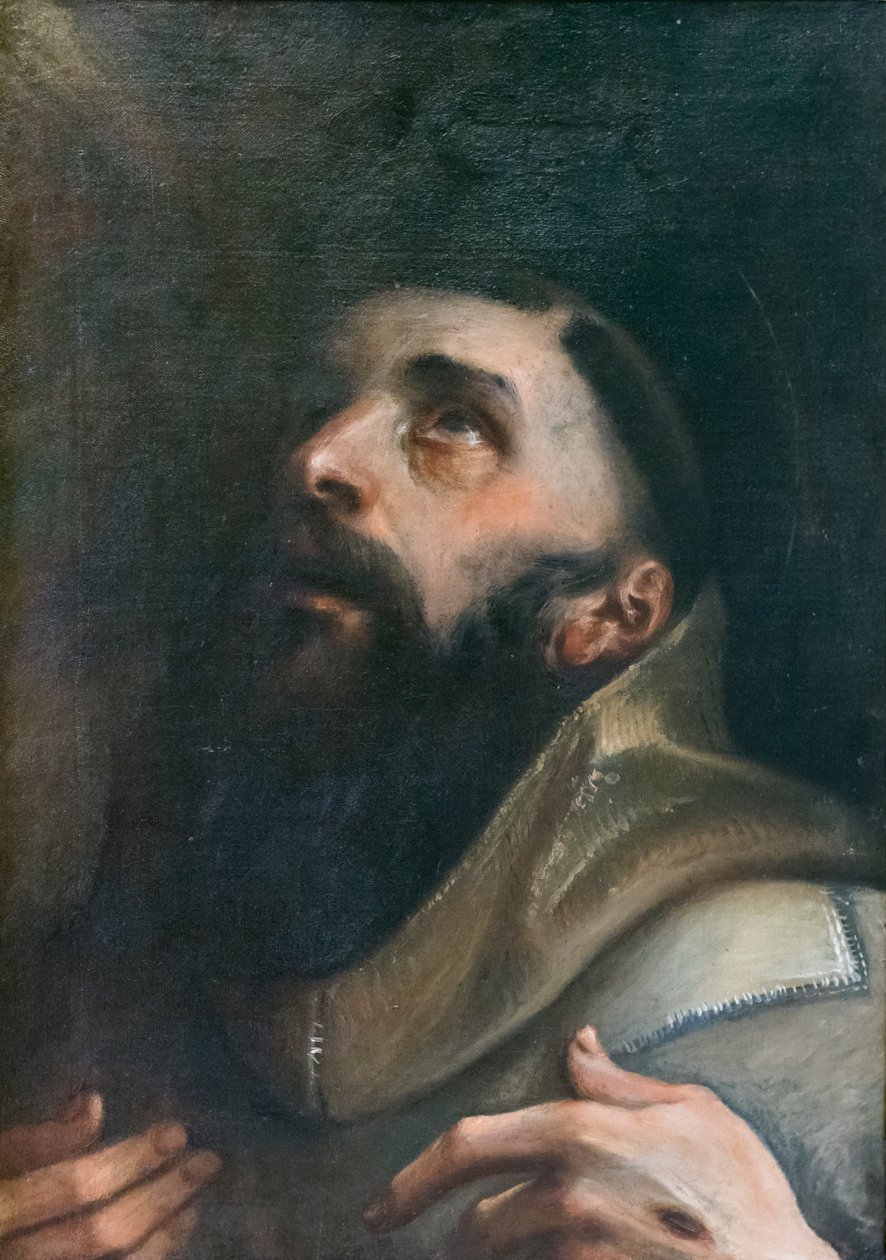 Pyhä Franciscus Assisilainen tekijältä Annibale Carracci