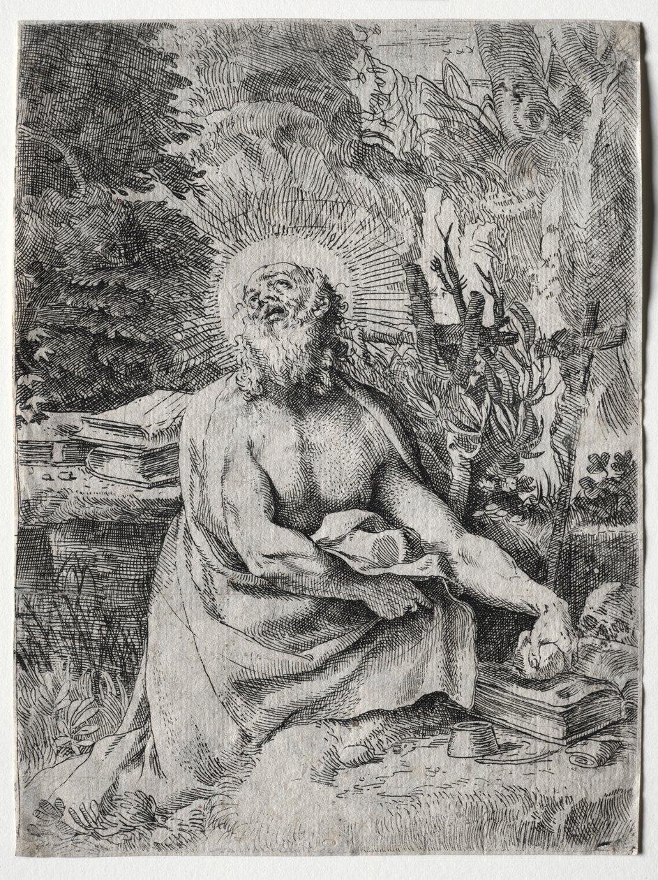 St. Jerome, n. 1591. tekijältä Annibale Carracci