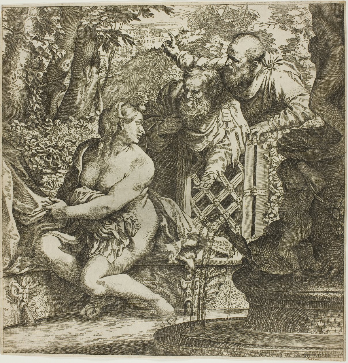 Susanna ja vanhimmat tekijältä Annibale Carracci