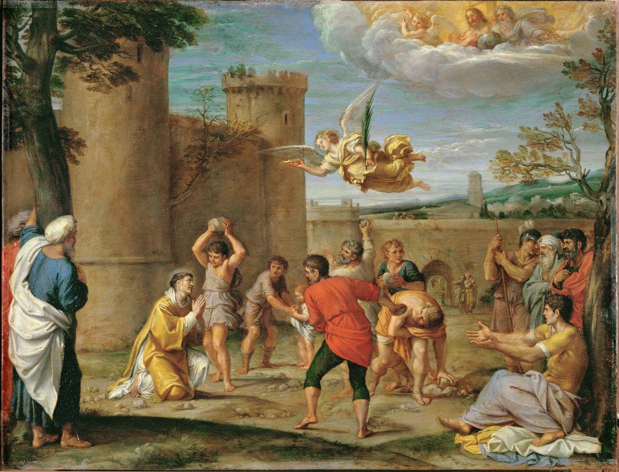 Pyhän Stefanuksen kivittäminen ... tekijältä Annibale Carracci