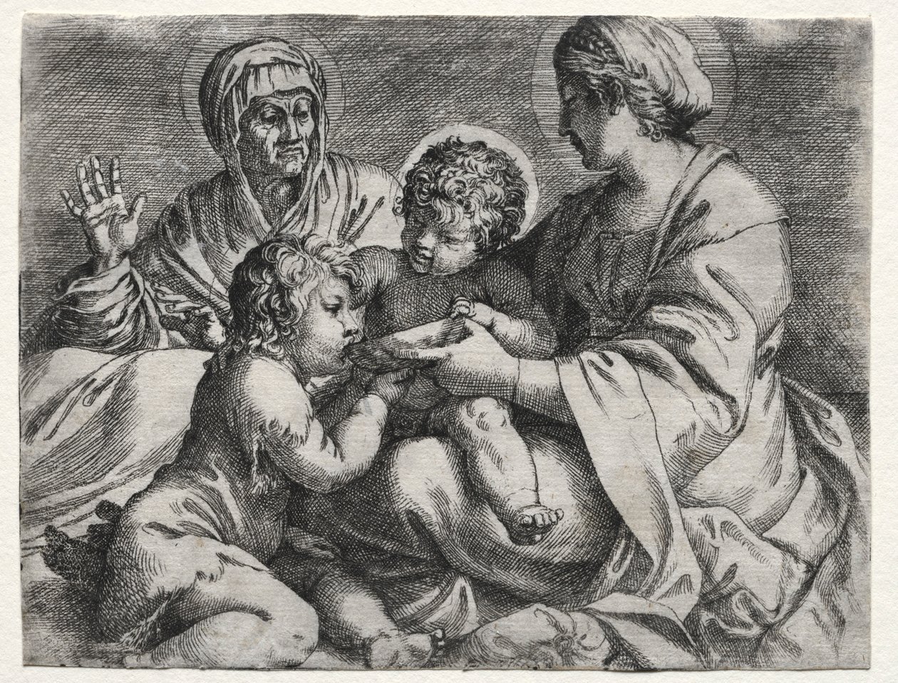 Neitsyt kulhon kanssa, 1606. tekijältä Annibale Carracci