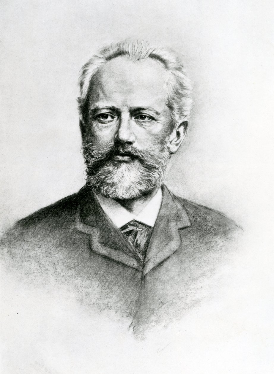 Pjotr Iljitš Tšaikovski (1840-93) (litografia) tekijältä Unbekannt Unbekannt