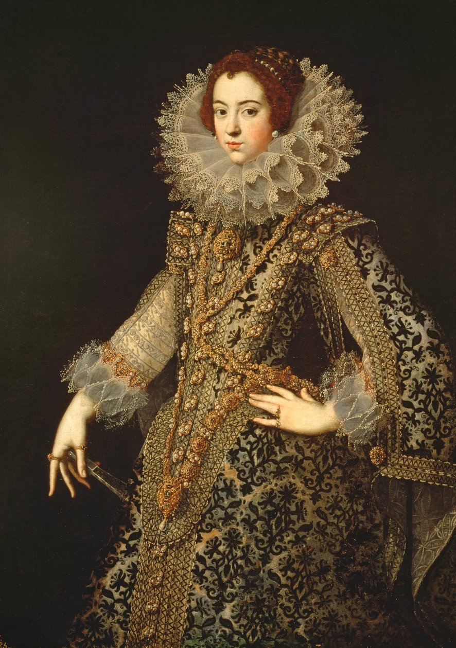 Muotokuva Isabel of Bourbonista, Philip IV:n vaimo (1605-65) tekijältä Unbekannt Unbekannt