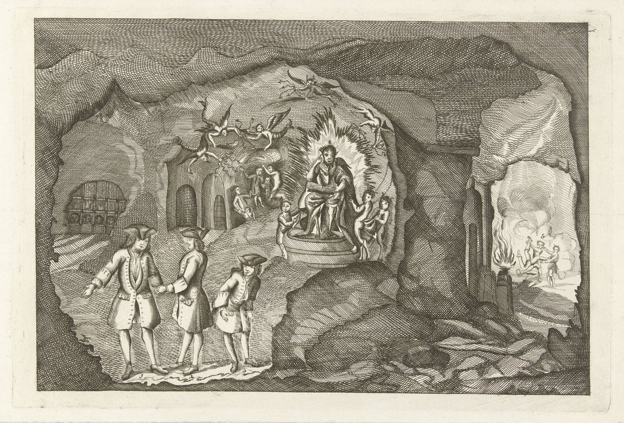 Daniel Raapin saapuminen helvettiin, 1754 tekijältä Anonymous