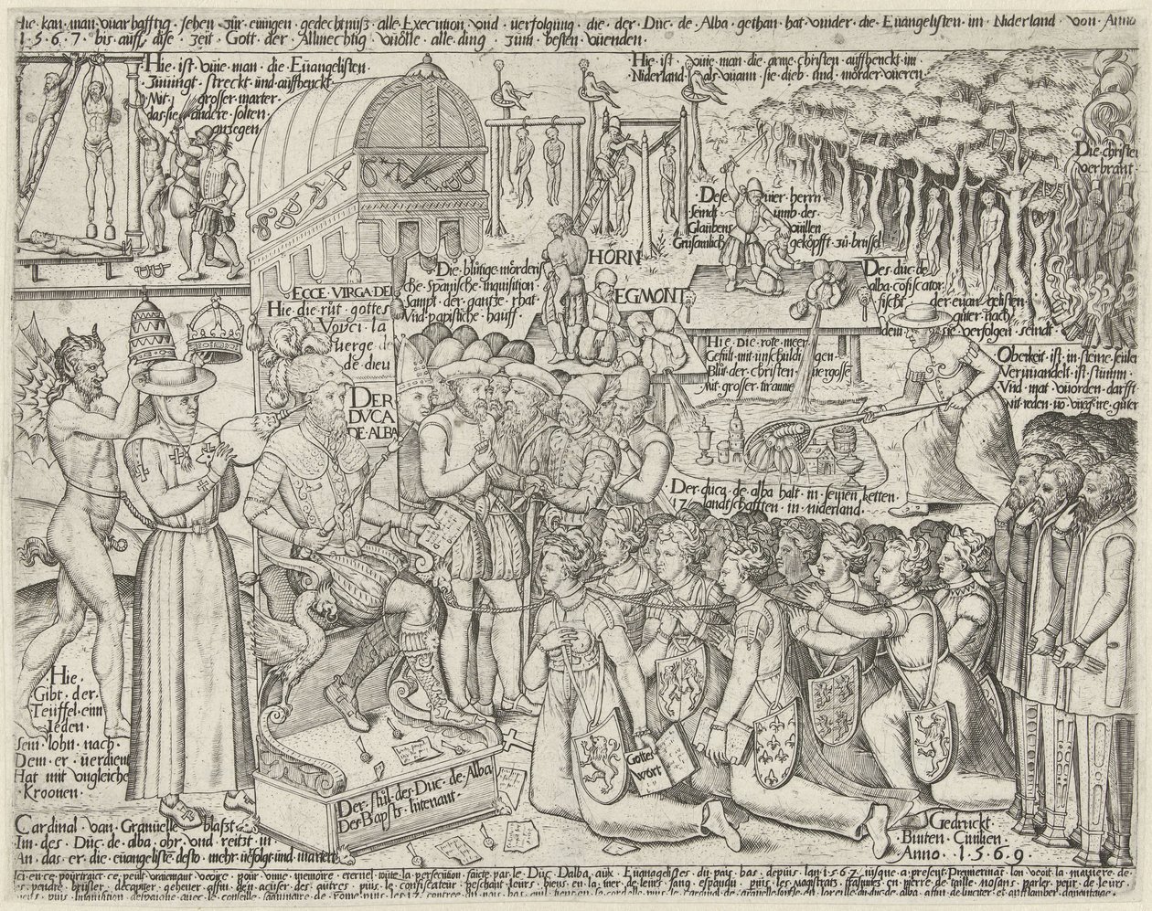 Alban herttuan valtaistuin, 1569 tekijältä Anonymous
