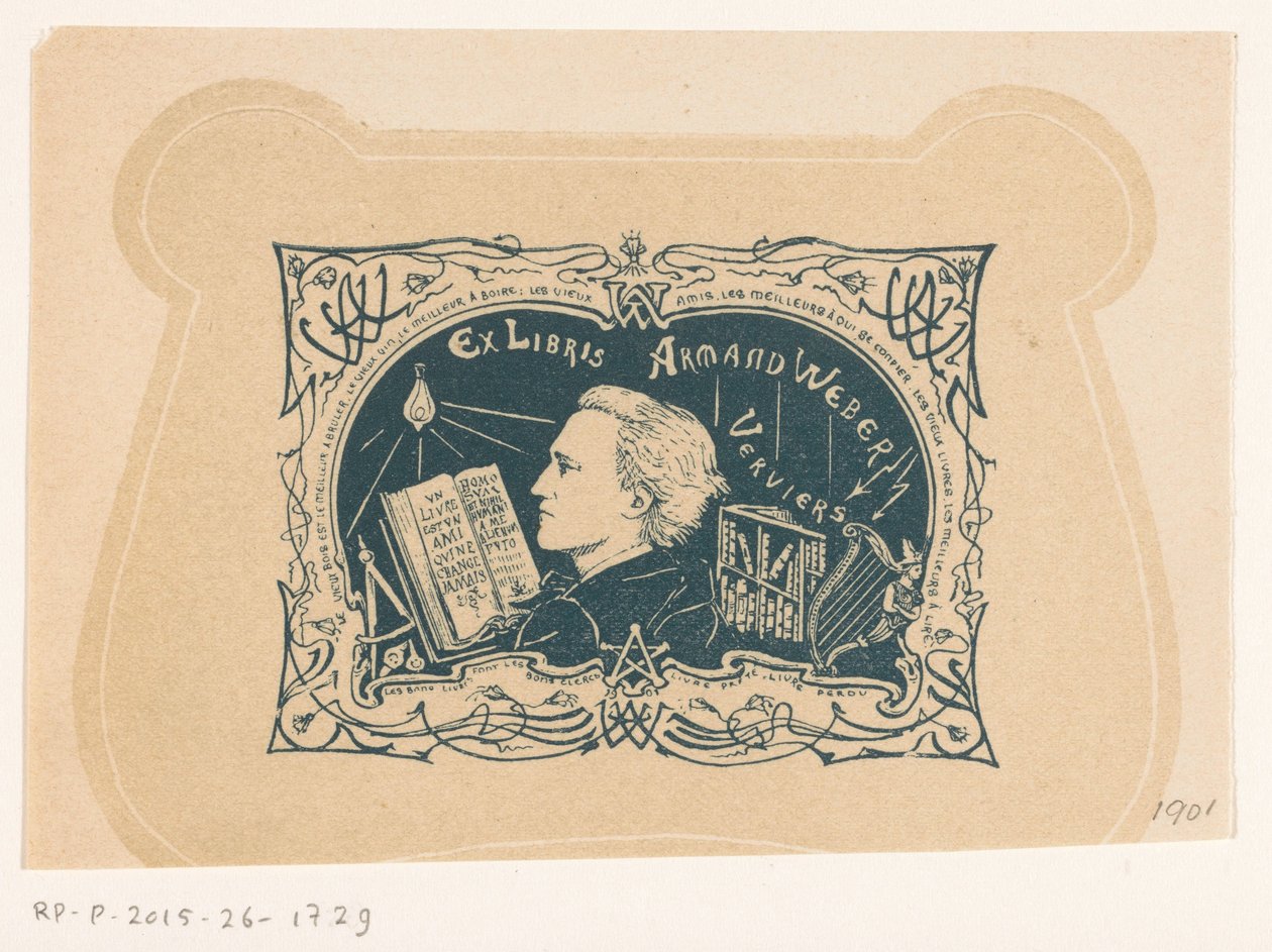 Armand Weberin ex libris tekijältä Anonymous