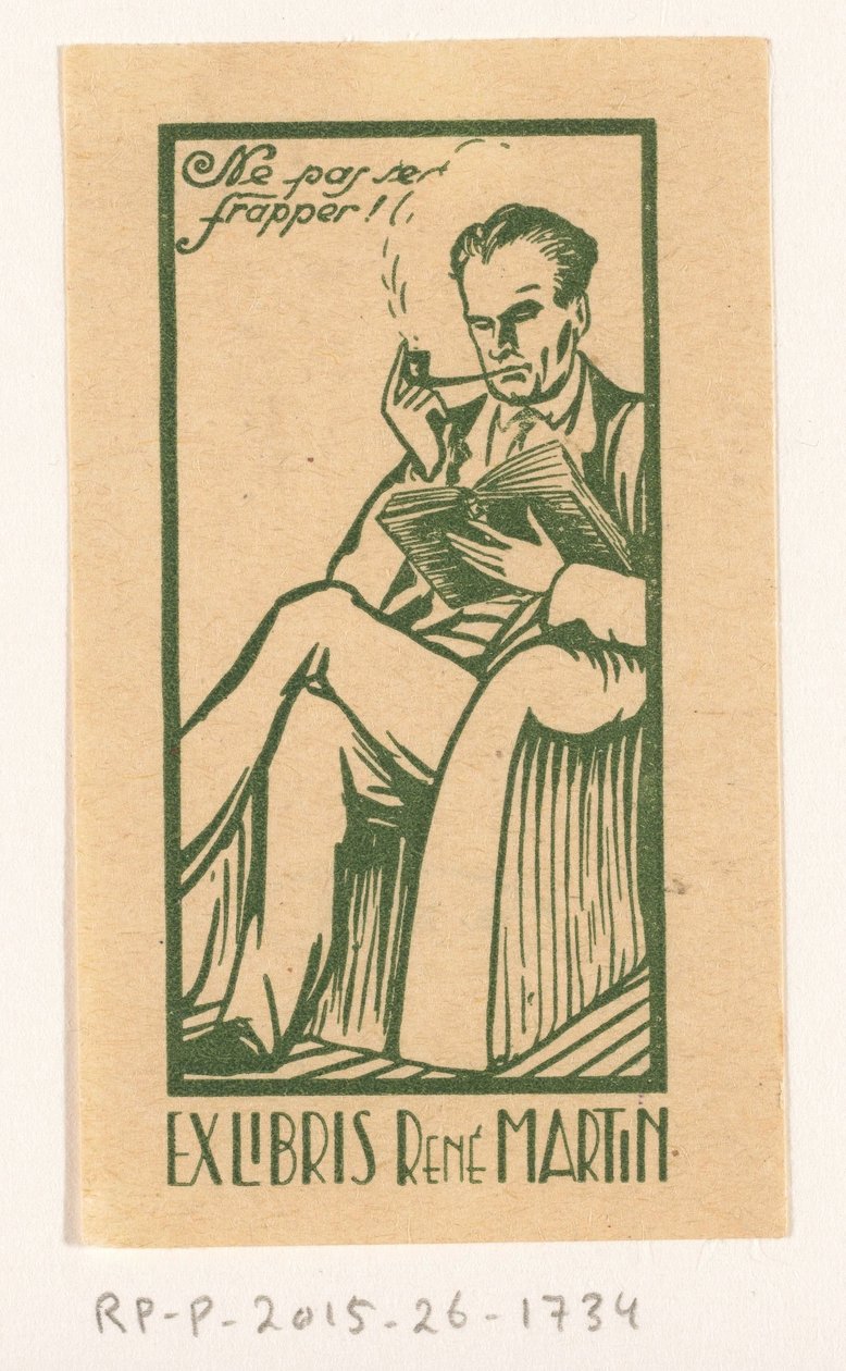 René Martinin ex libris tekijältä Anonymous