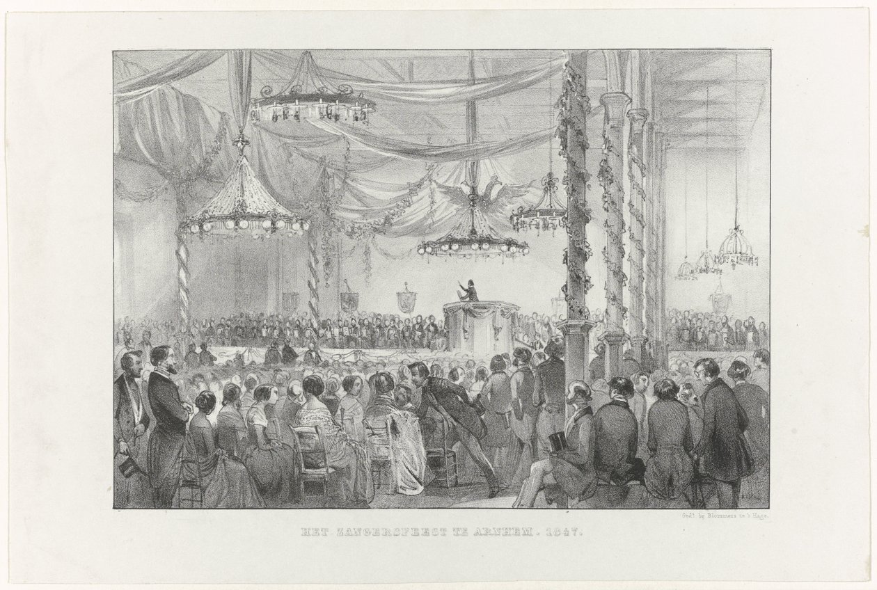 Zangersfeest Arnhemissa, 1847 (otsikko esineessä) tekijältä Anonymous