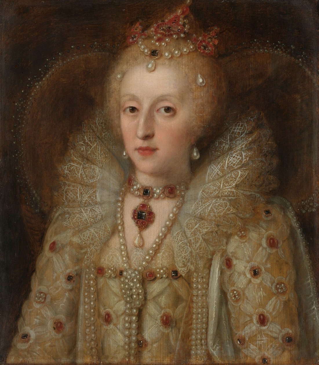 Englannin kuningattaren Elizabeth I:n muotokuva tekijältä Anonymous
