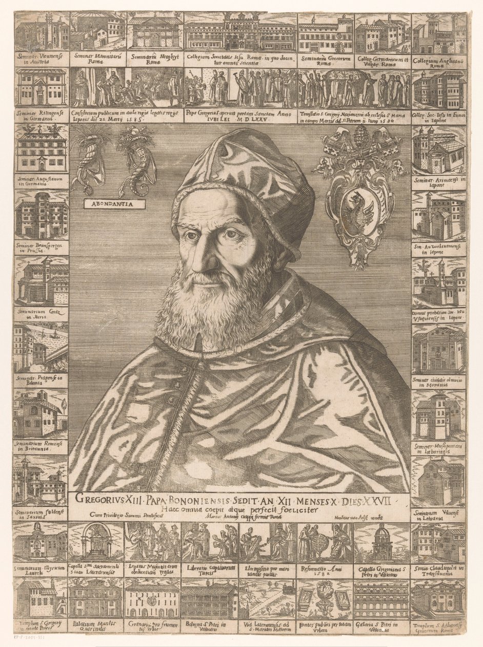 Portree van paus Gregorius XIII tekijältä Anonymous