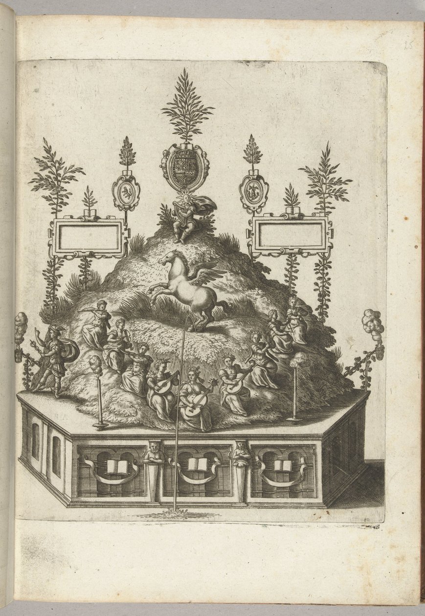 Kohtaus Apollon kanssa Parnassuksella, 1594 tekijältä Anonymous
