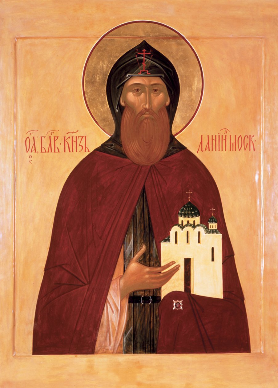Pyhä Daniel Moskovasta tekijältä Anonymous Russian icon painter