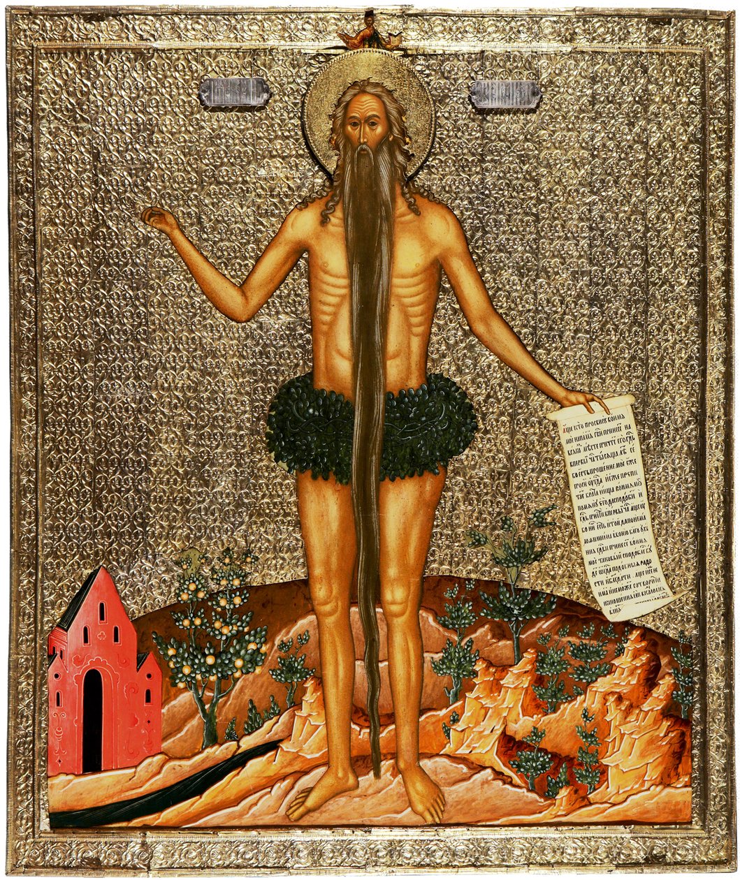 Pyhä Onufrius, 1670-luku tekijältä Anonymous Russian icon painter