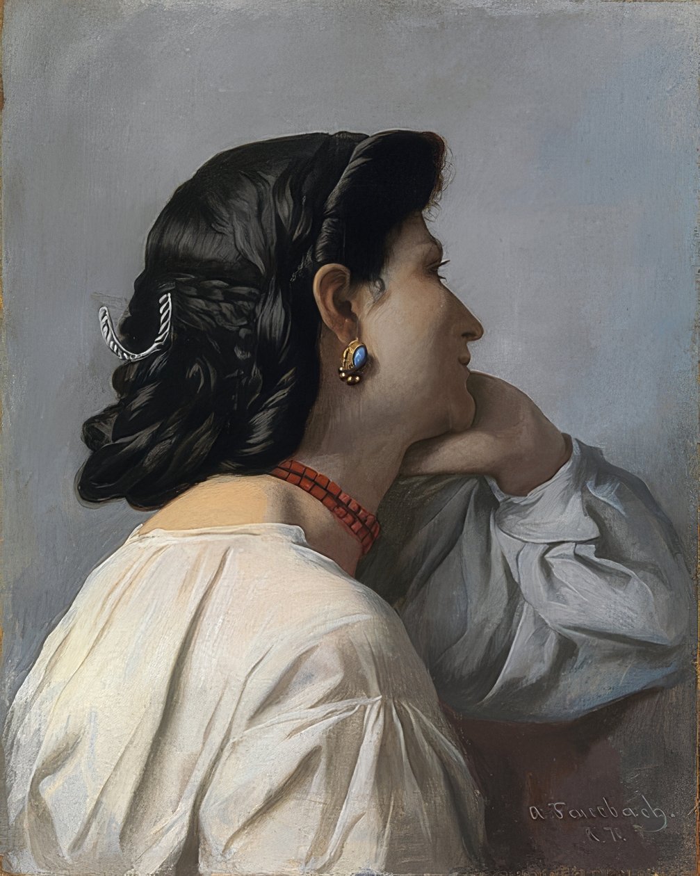 Iphigenia (tutkimuspää). 1870 tekijältä Anselm Feuerbach
