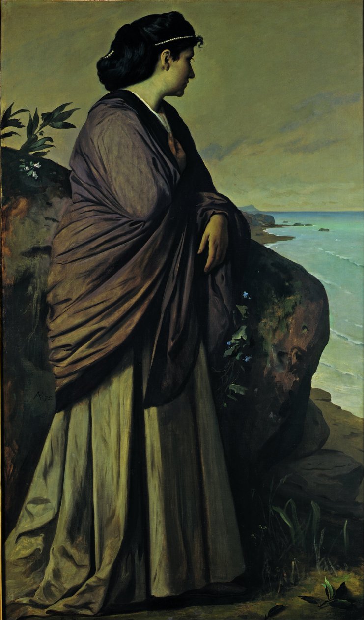 Meren rannalla (moderni Iphigenia) tekijältä Anselm Feuerbach