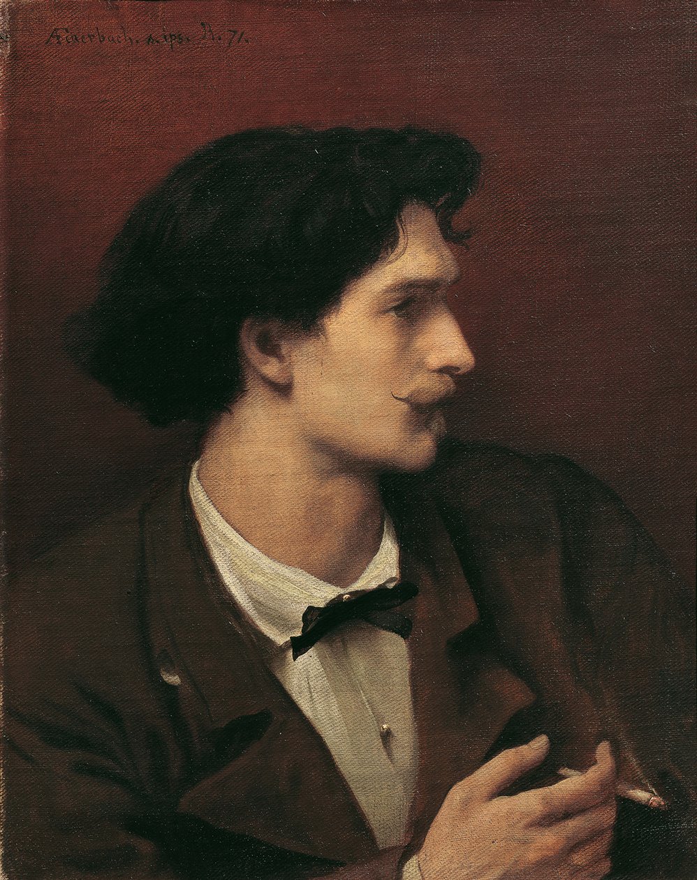 Omakuva savukkeella, 1871. tekijältä Anselm Feuerbach