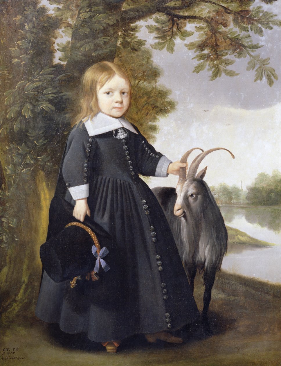 Lapsi ja vuohi, 1655 tekijältä Anthonie Palamedesz