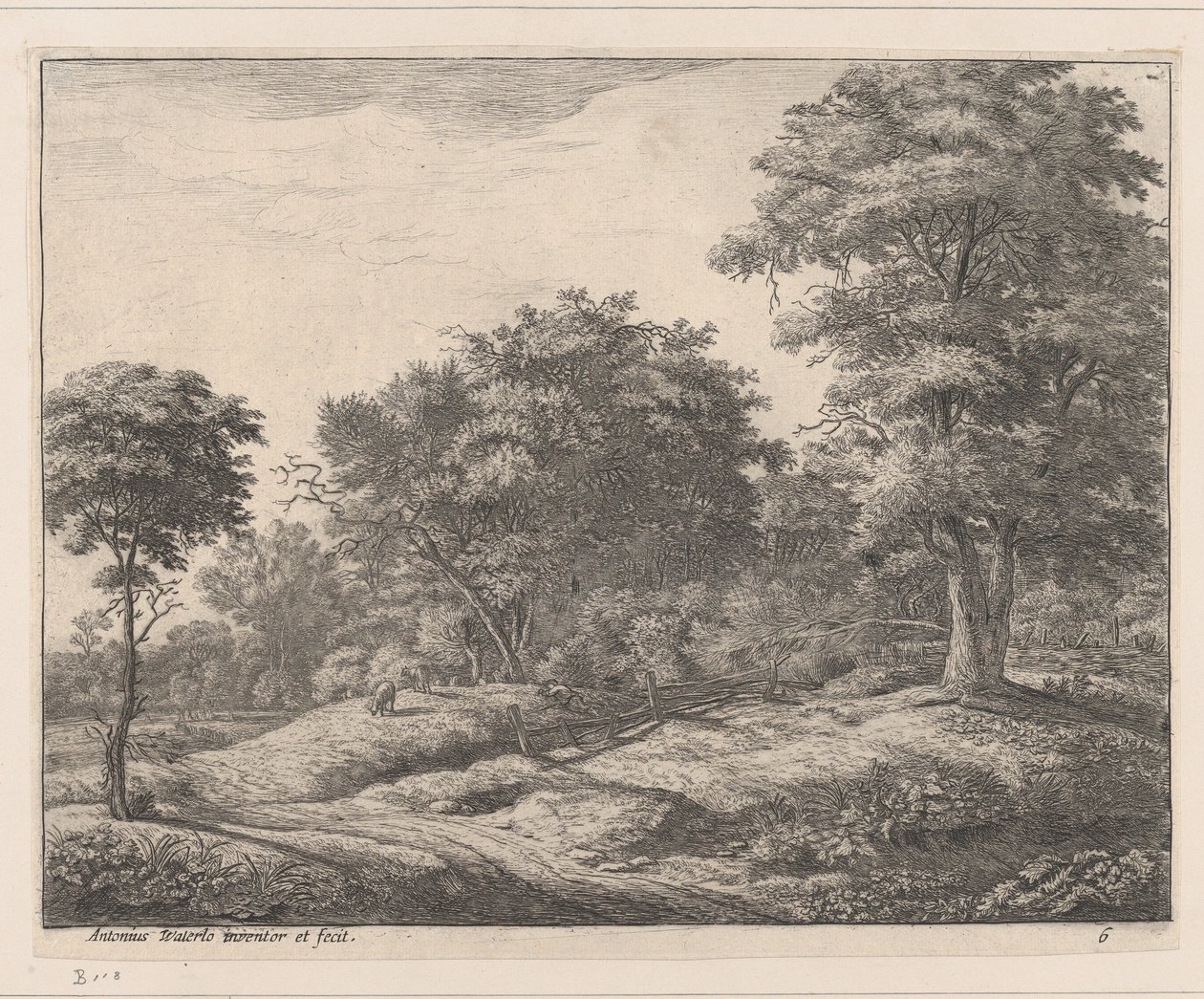 Paimen nukkuu hummockissa, 1600-luku. tekijältä Anthonie Waterloo