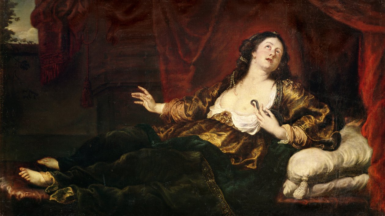 Kleopatra VII:n kuolema (69-30 eaa.) tekijältä Anthony van Dyck