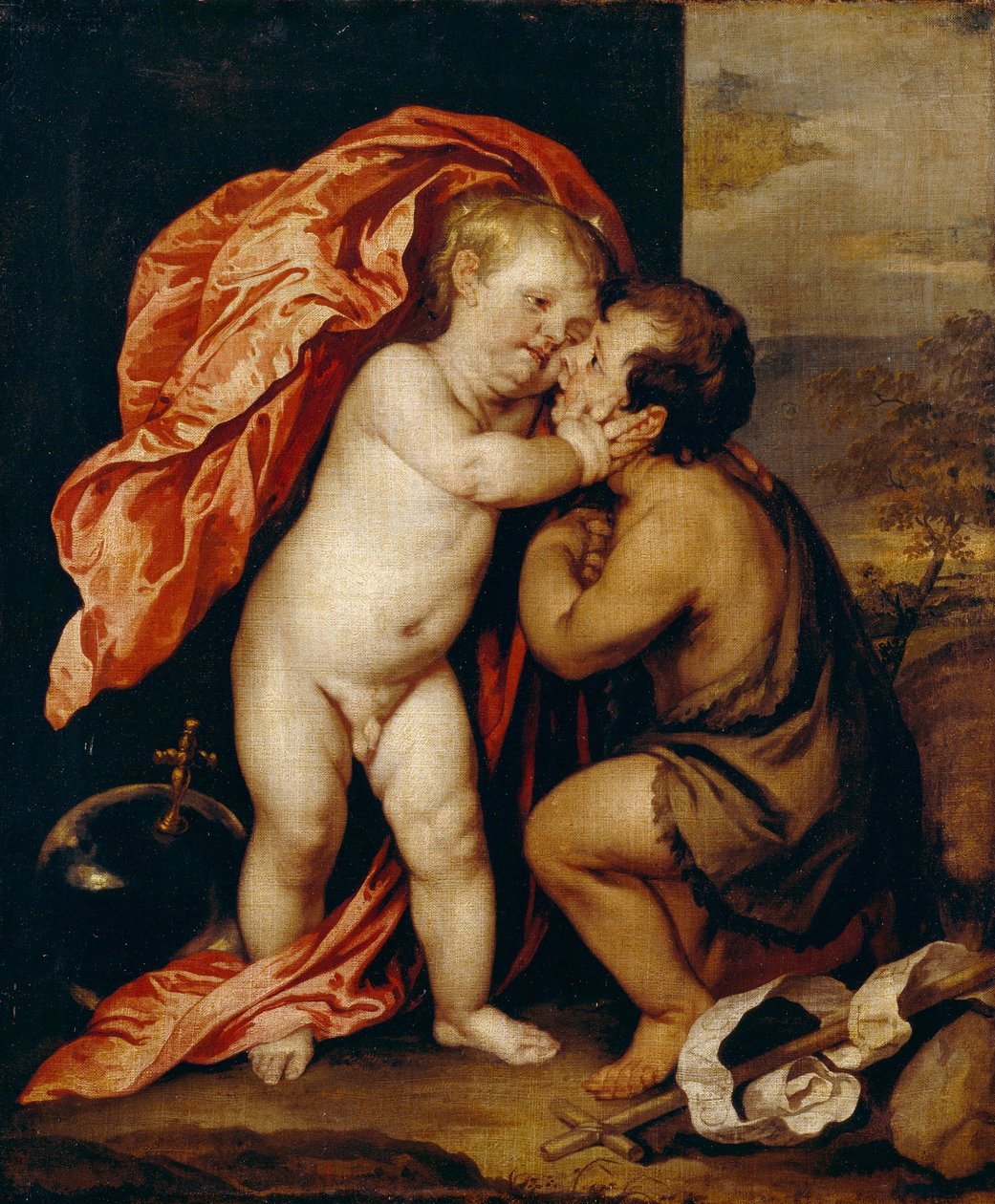 Pikkulapset Kristus ja pyhä Johannes Kastaja tekijältä Anthony van Dyck