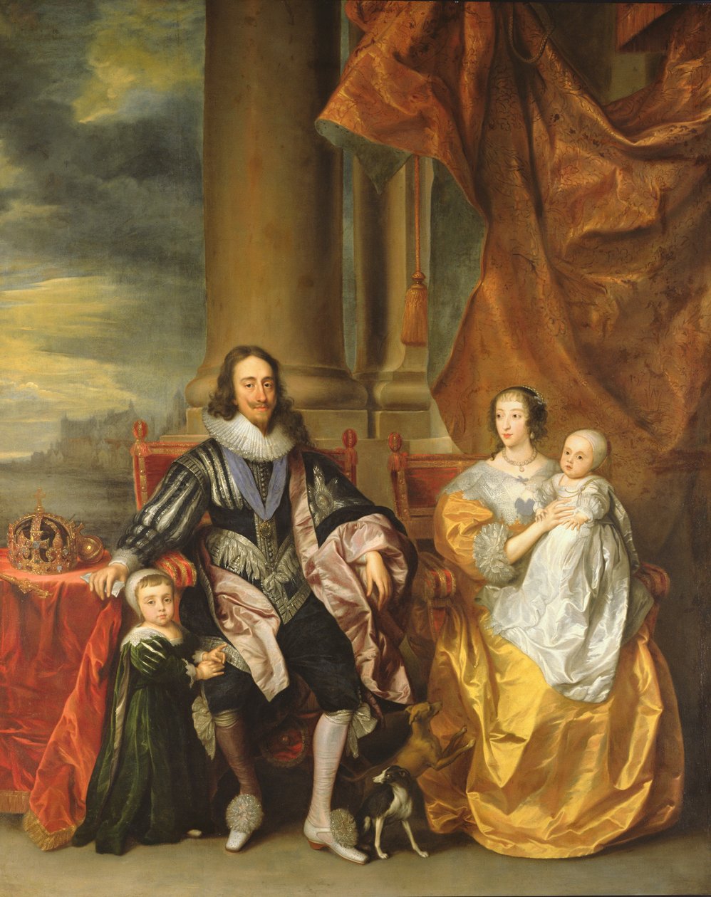 Kuningas Kaarle I (1600-49) ja hänen perheensä tekijältä Anthony van Dyck