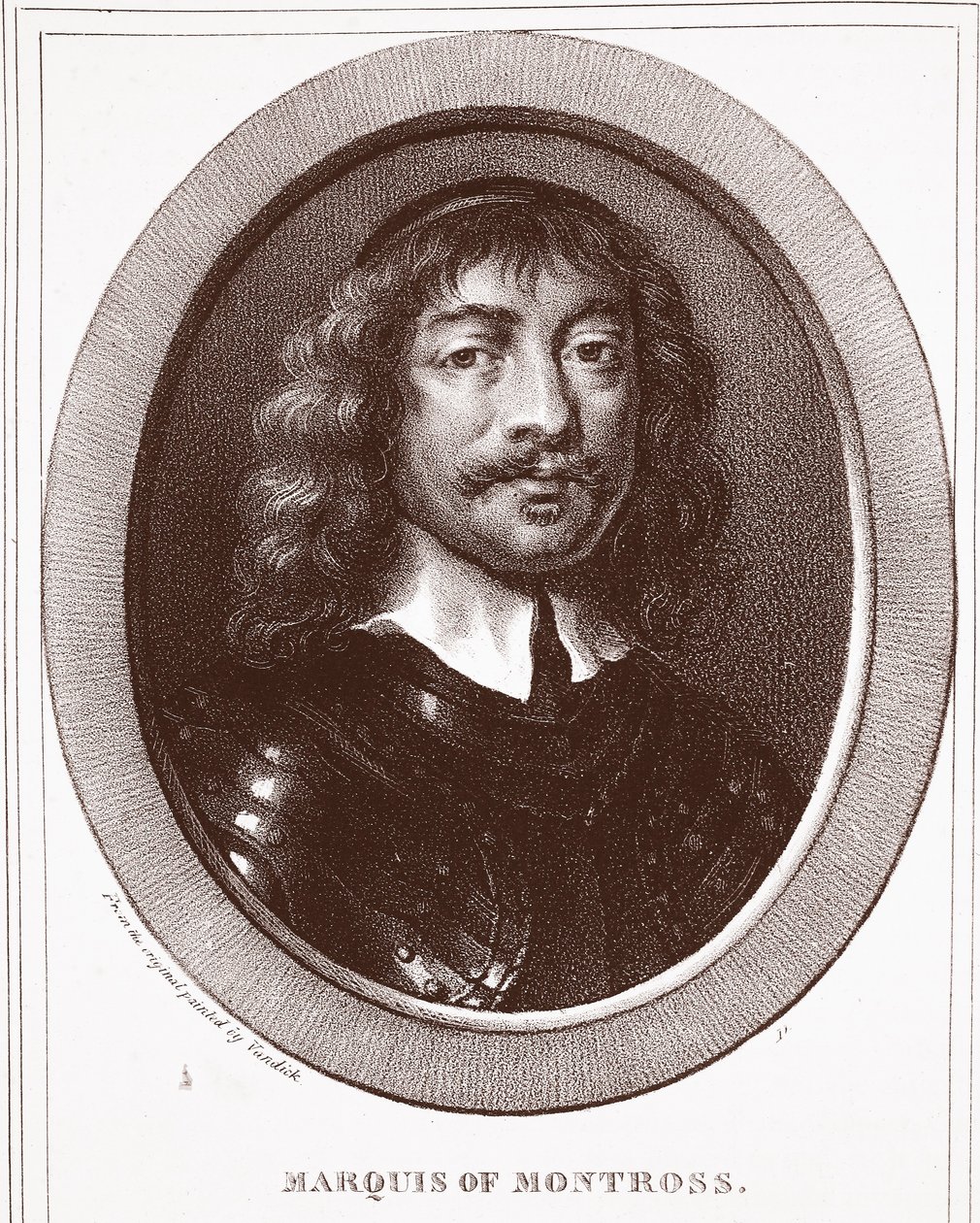 Montrossin markiisi, kaivertanut de Ducarme tekijältä Anthony van Dyck