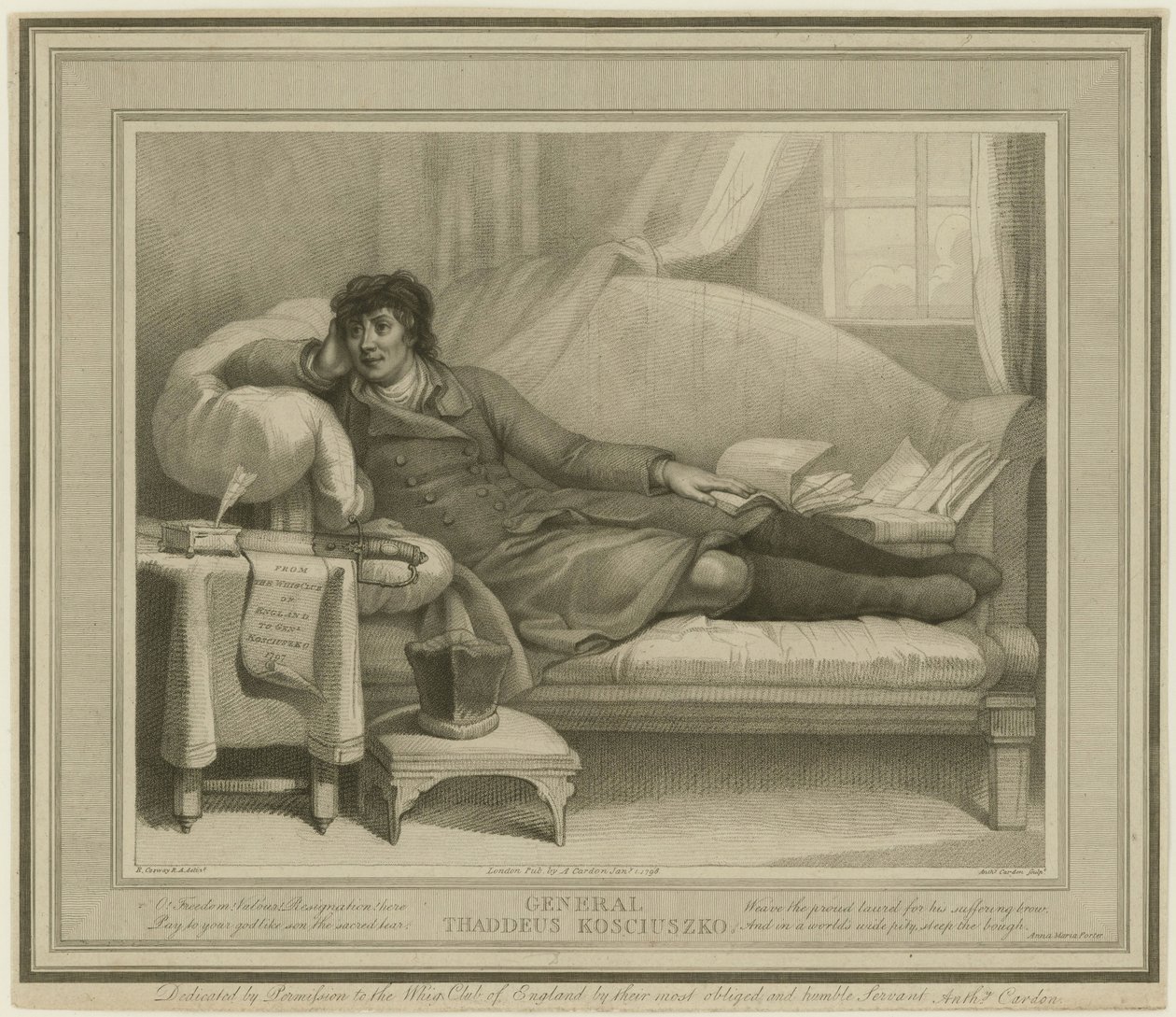 Tadeusz Kosciuszko 1746-1817, 1798. tekijältä Anthony Cardon