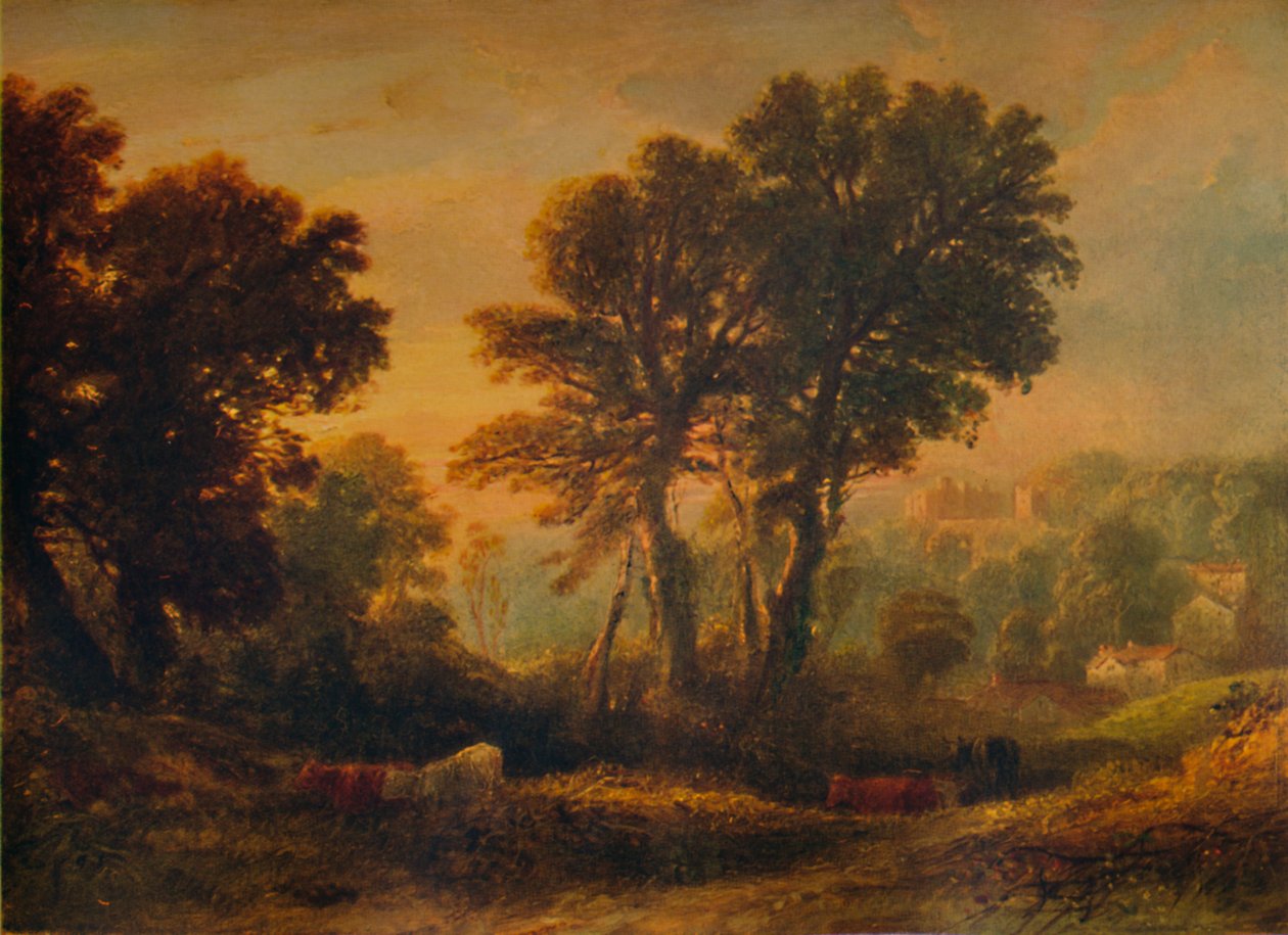 Dunsterin linna: Auringonlasku, c1850, 1935 tekijältä Anthony Vandyke Copley Fielding