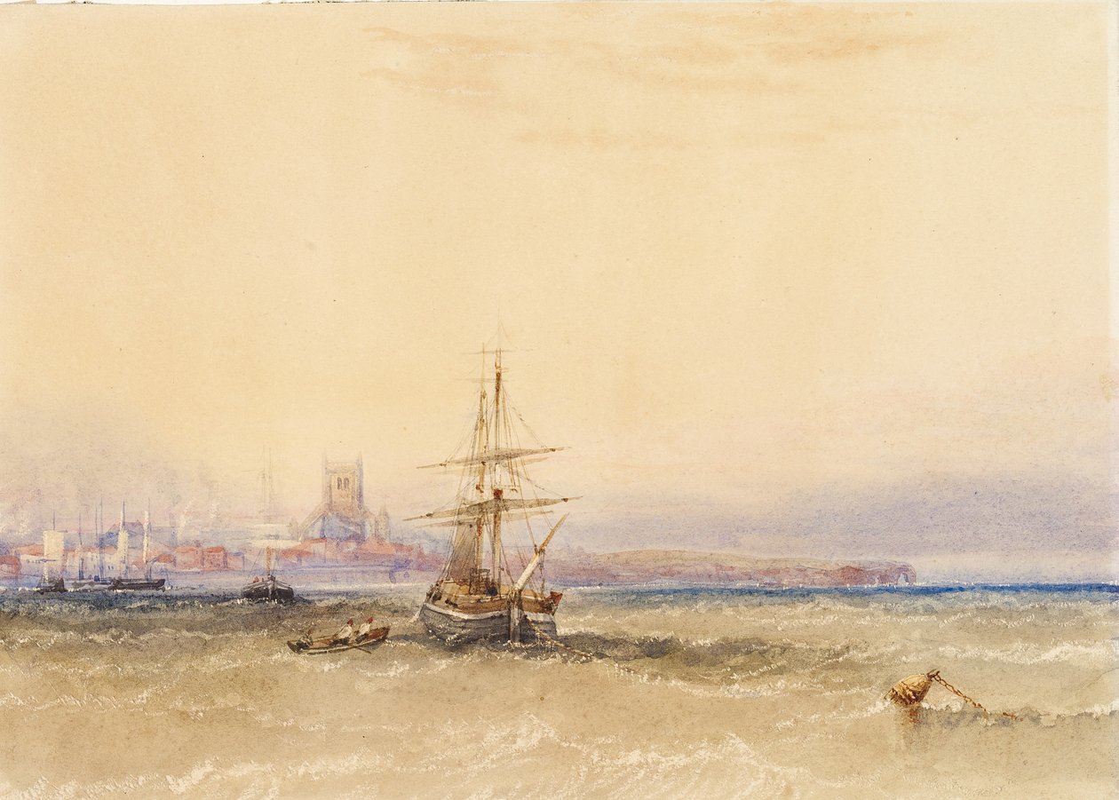 Huomenta, Hartlepool tekijältä Anthony Vandyke Copley Fielding