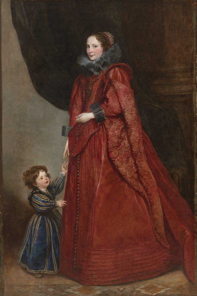 Genovalainen nainen lapsensa kanssa tekijältä Anthony van Dyck