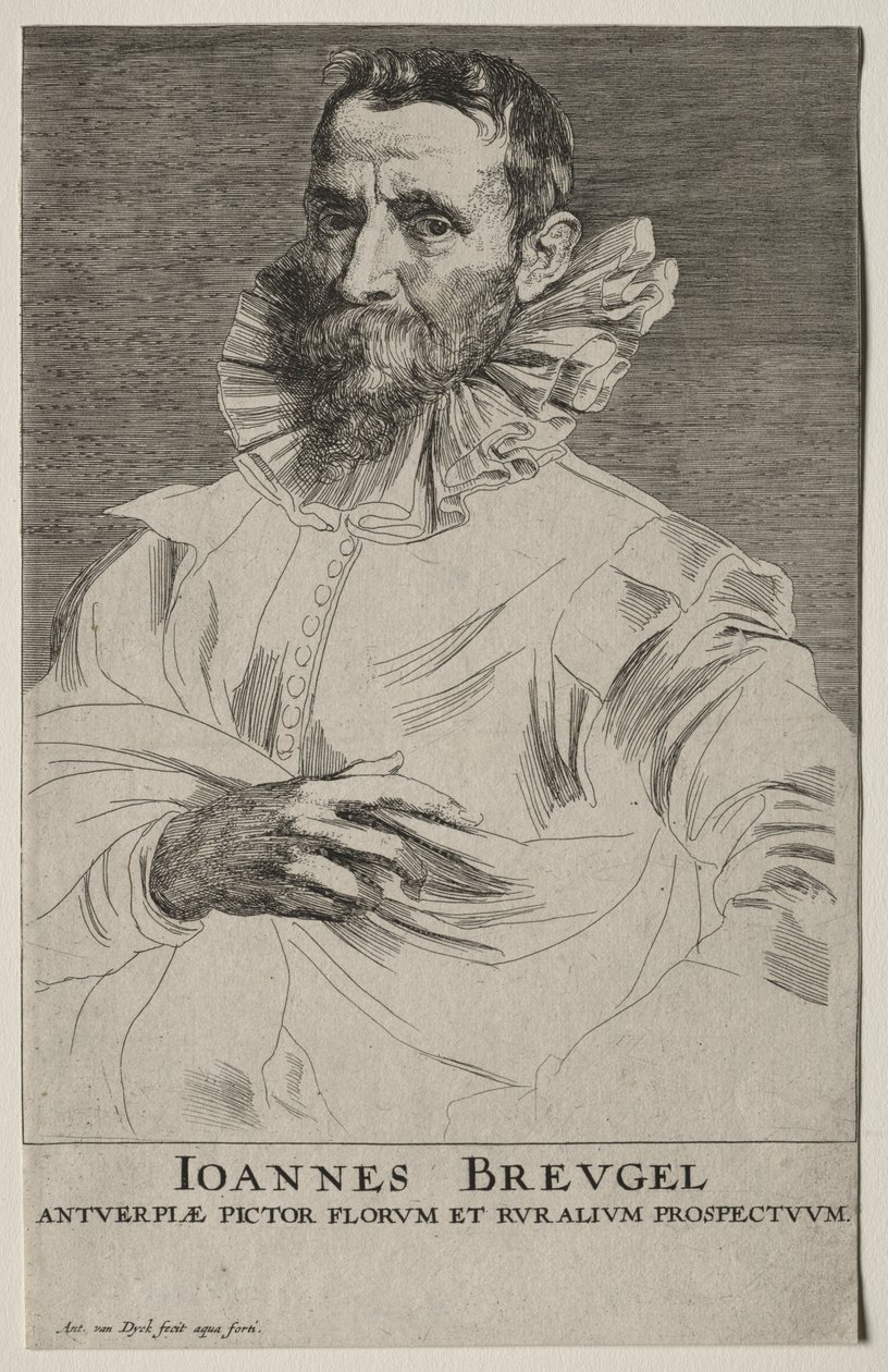 Jan Brueghelin muotokuva. tekijältä Anthony van Dyck