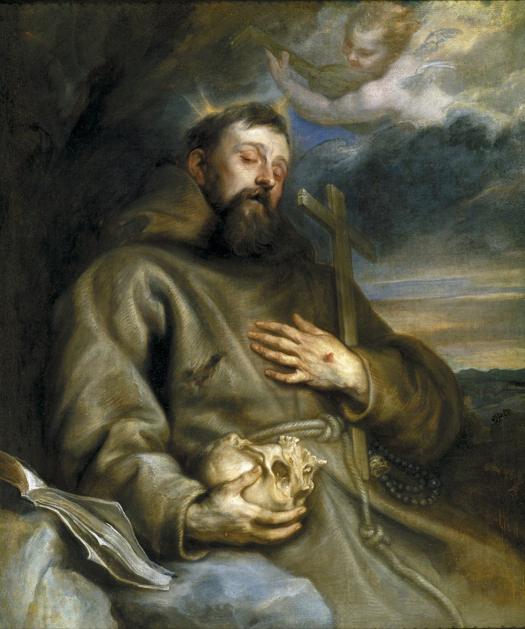 Pyhä Franciscus Assisilainen ekstaasissa tekijältä Anthony van Dyck