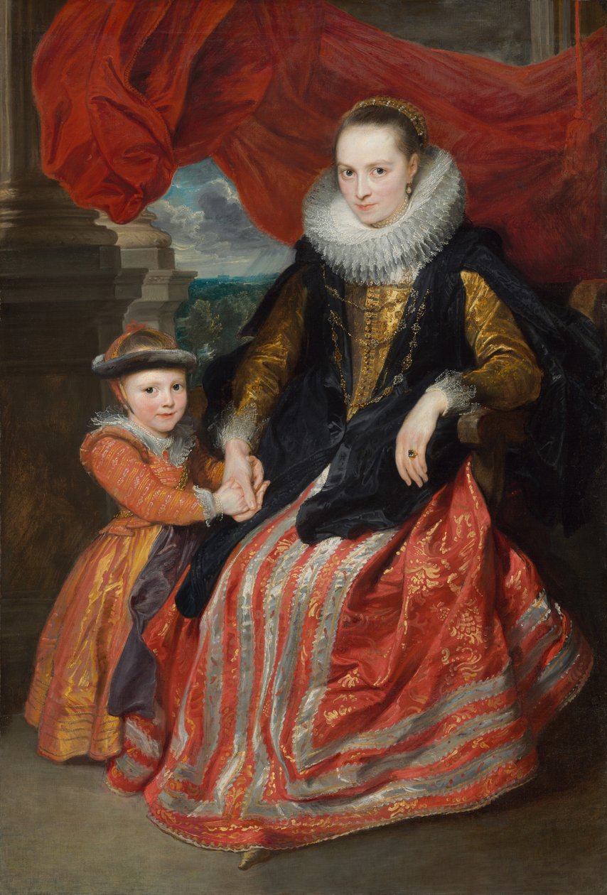 Susanna Fourment ja hänen tyttärensä, 1621. tekijältä Anthony van Dyck