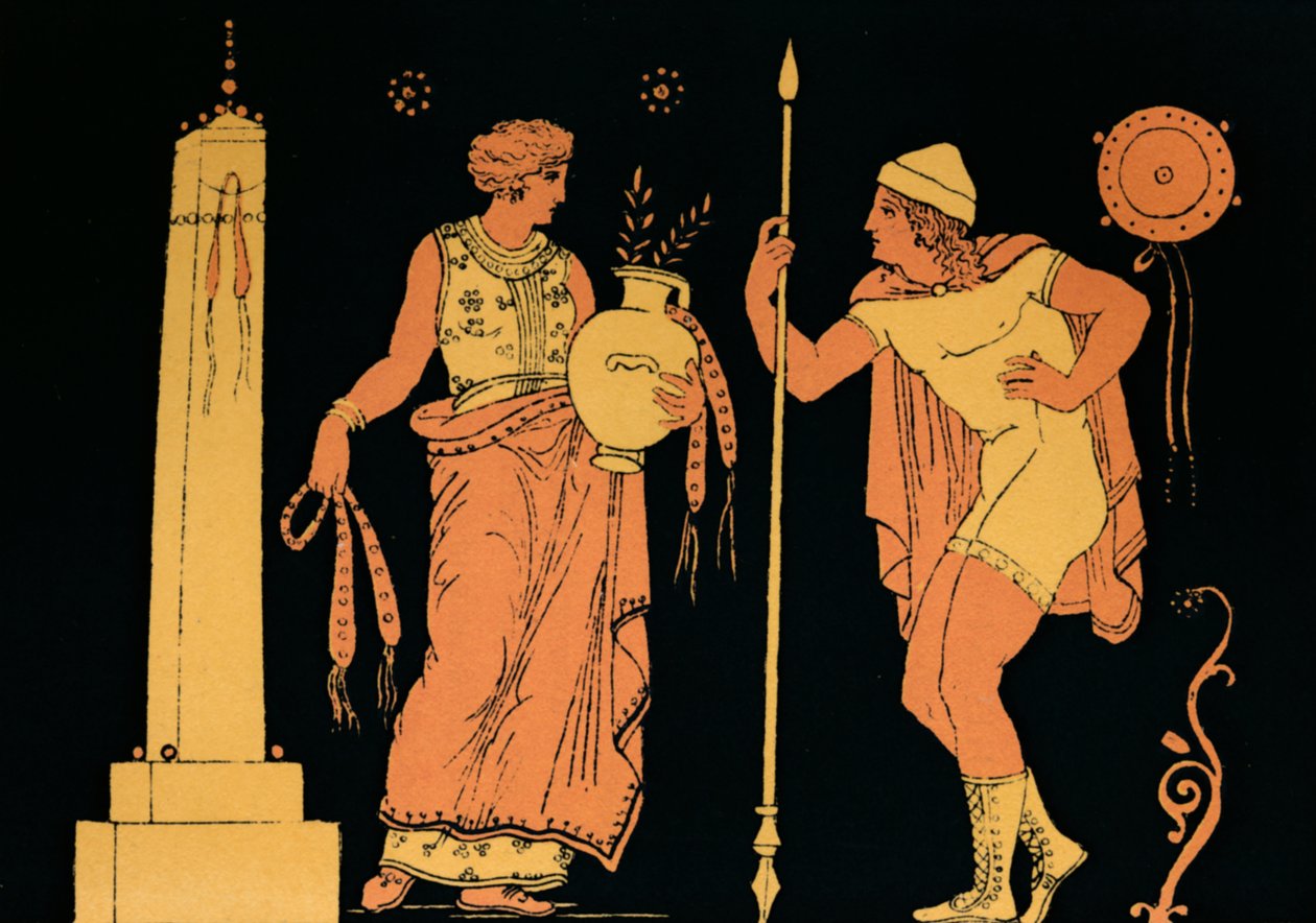 "Elektra ja Orestes", 1880 tekijältä Antique