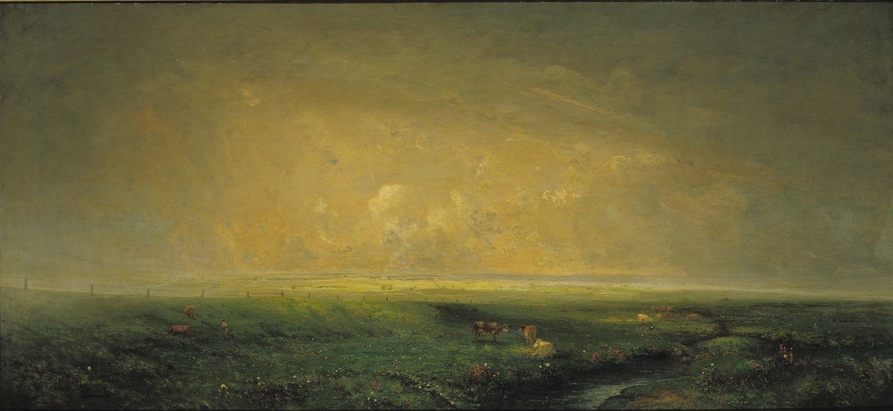Sade ja aurinko, noin 1873 tekijältä Antoine Chintreuil