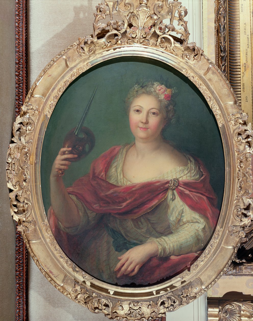 Mlle Desmares Thaliana, Komedian museo, n. 1720 tekijältä Charles Antoine Coypel