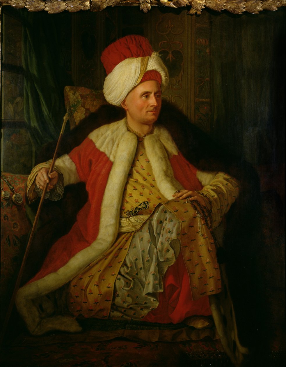 Charles Gravier (1717-87) Vergennesin kreivi itämaisessa asussa, 1766 tekijältä Antoine de Favray
