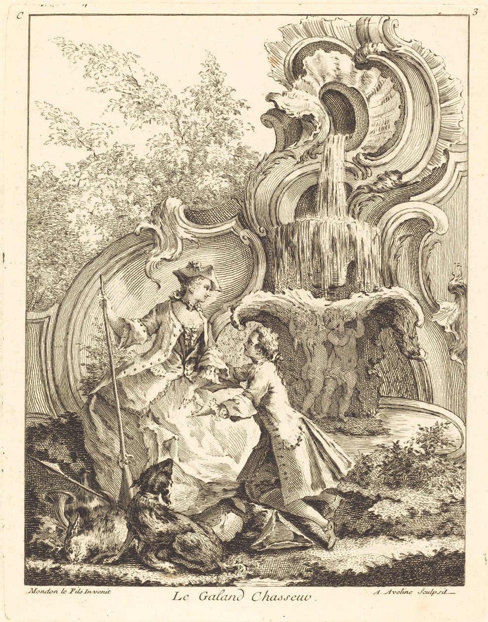 Galand Chasseur, 1736. tekijältä Antoine Aveline