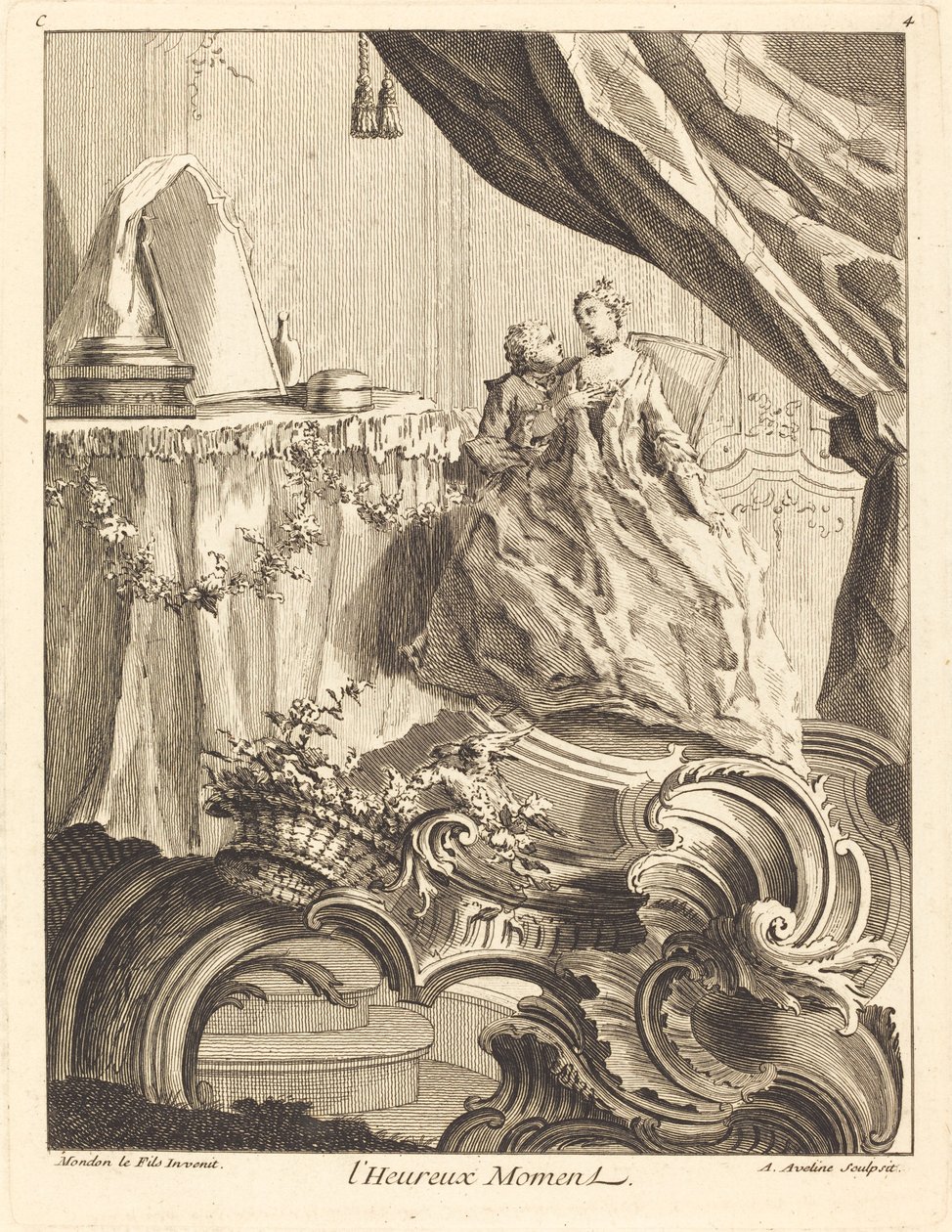 Onnellinen hetki, 1736. tekijältä Antoine Aveline