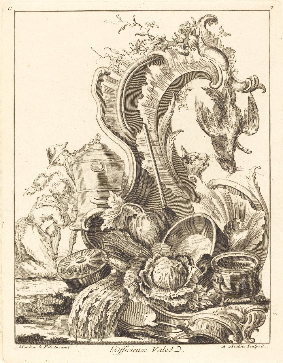 epävirallinen palvelija, 1736. tekijältä Antoine Aveline