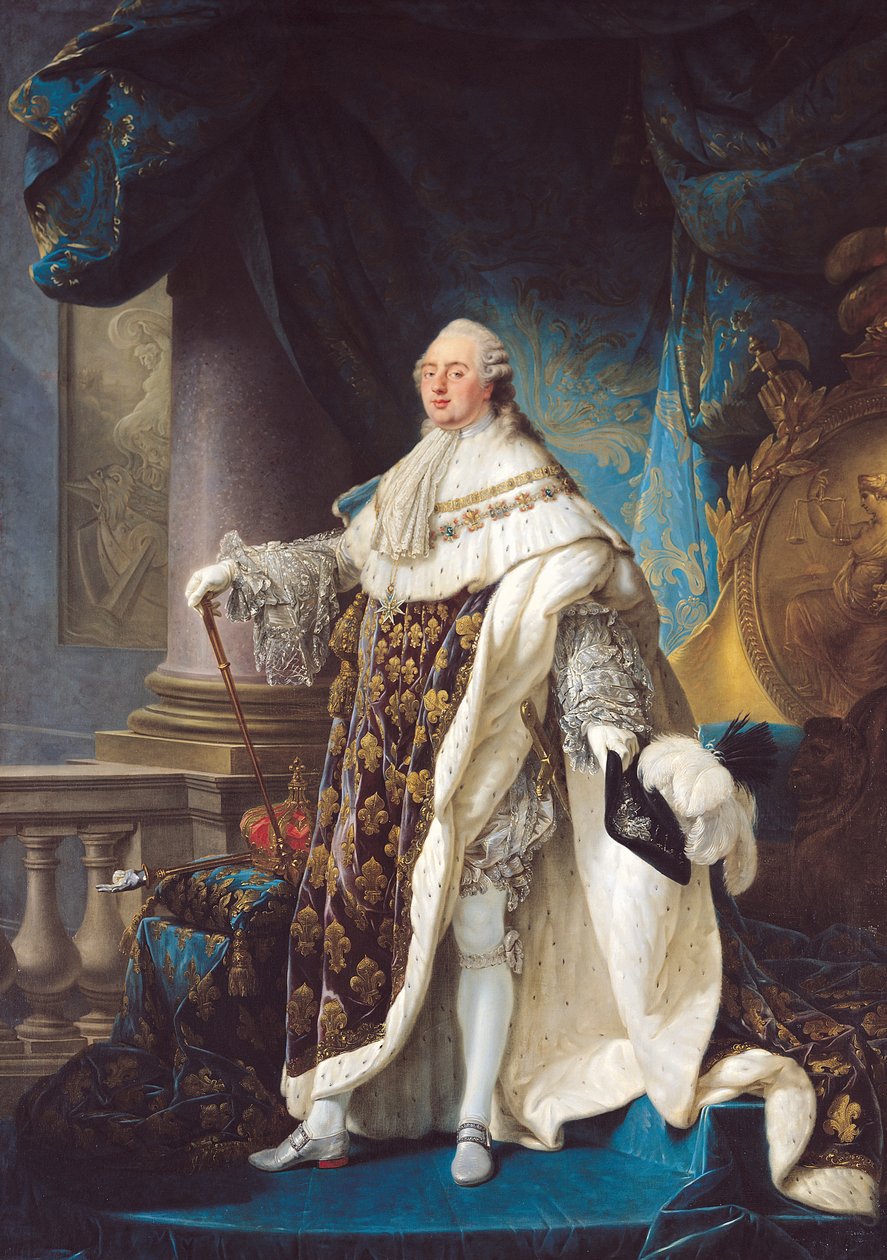 Ludvig XVI (1754-93) (öljy kankaalle) tekijältä Antoine François Callet