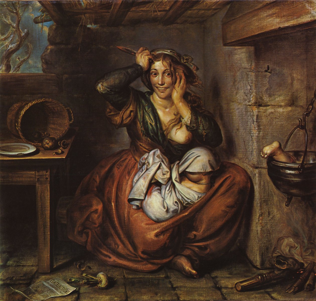 LAPANmurhaäiti 1800-luku tekijältä Antoine Joseph Wiertz