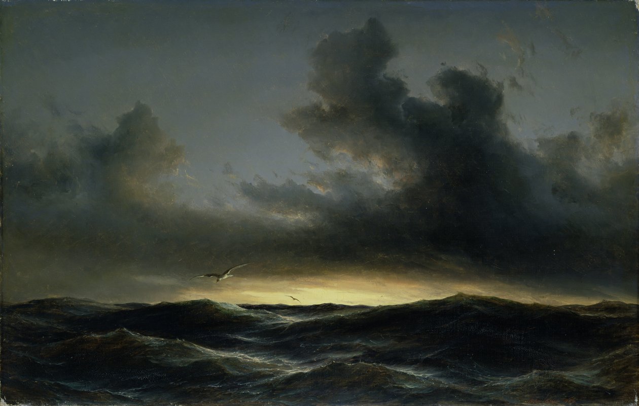 Marine Solitude, 1852 tekijältä Anton Melbye