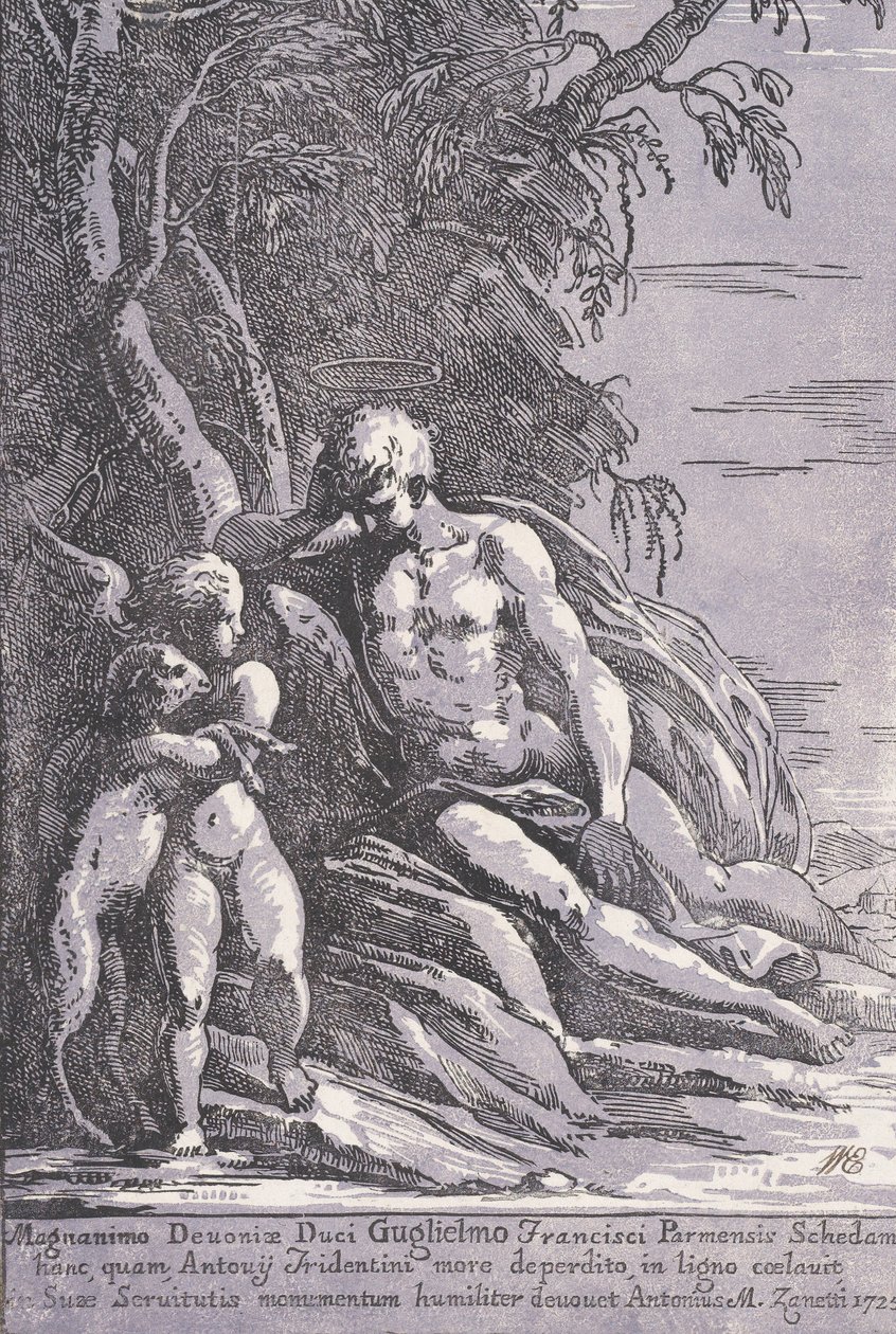 Pyhä Johannes autiomaassa, 1725. tekijältä Anton Maria Zanetti